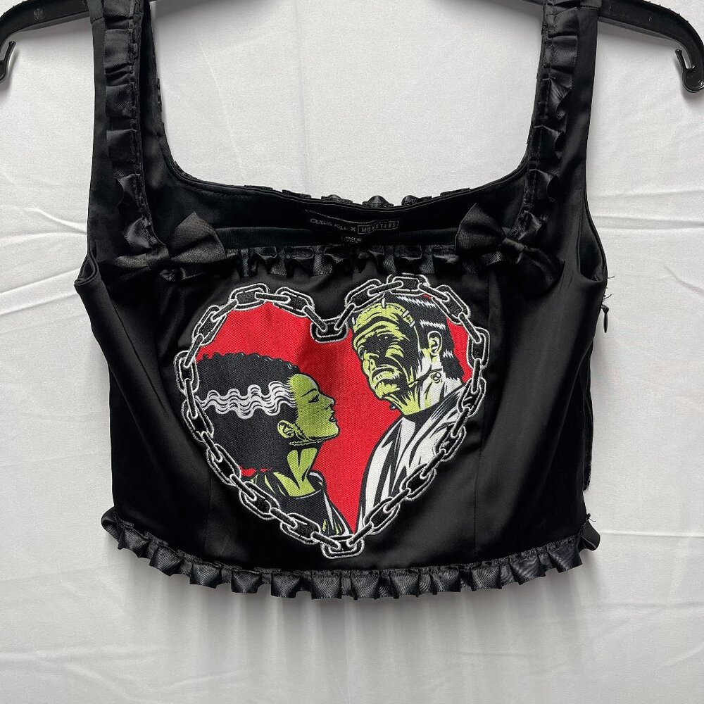 Dolls Kill x Universal Monsters Frankenstein & Bride Top - Sz S
